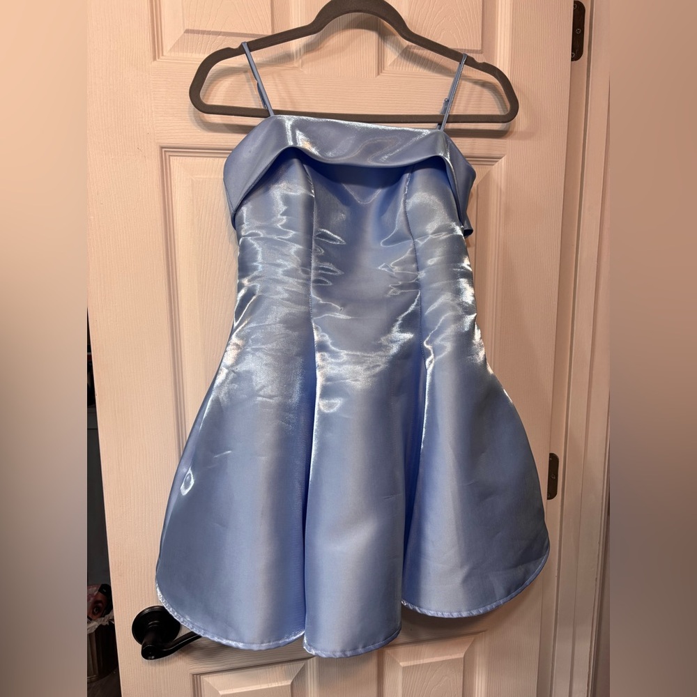 Shimmering light blue formal dress